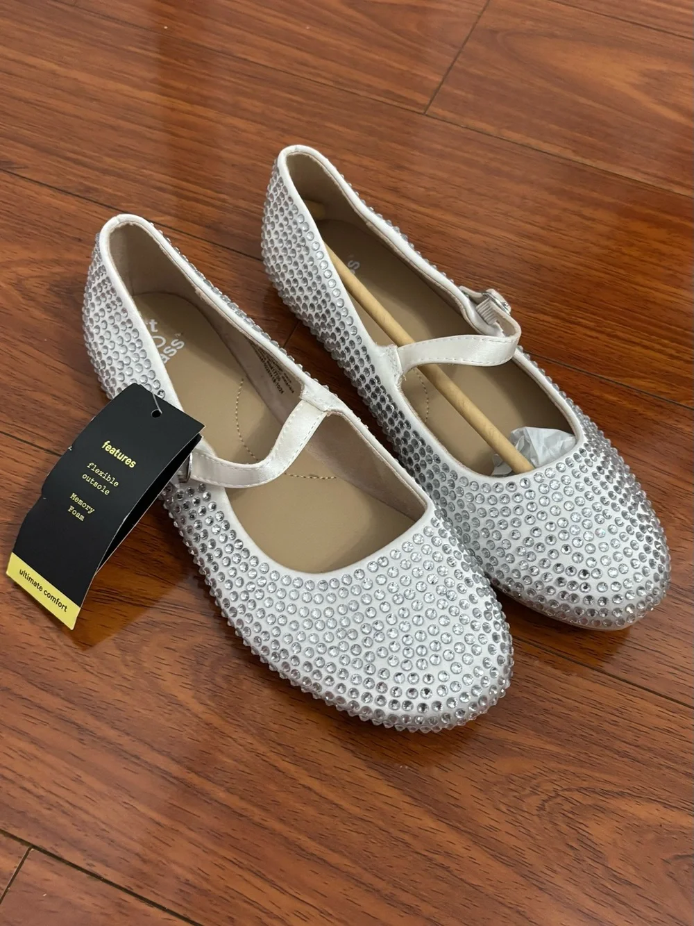 art class Silver Rhinestone Mary Jane Dress Shoes